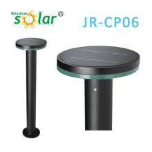 Solar jardim led redondo luz, alumínio ao ar livre sem fio inteligente solar luzes do jardim, jardim de energia solar de iluminação